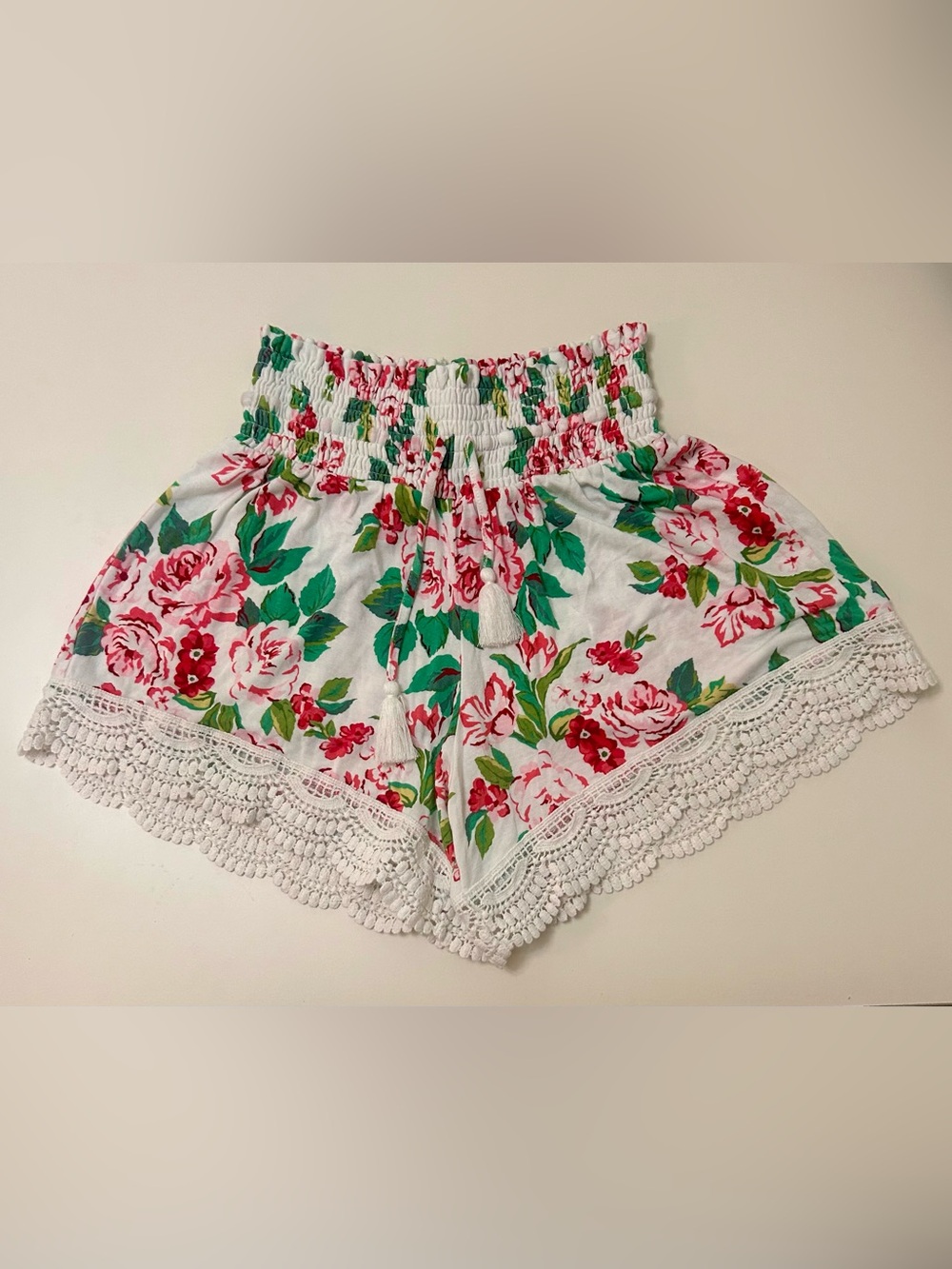 Matilda Jane Women's Ease of Mind Lace Trim Floral Lounge Sleep Shorts Size XS